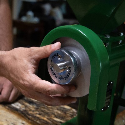 Green Power Grain Mill with Stainless Steel Burrs