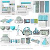 Bacati - Elephants Aqua/Lime/Gray 3 pc Crib Bedding Set - 3 of 4