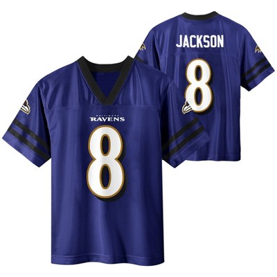 Nike Ravens 8 Lamar Jackson Gold Inverted Legend Youth Jersey