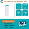 Hurricane Replacement Spa Filter Cartridge for Pleatco PRB50-IN, Unicel C-4950, Filbur FC-2390, and Jacuzzi J210/J220/J235/J245/J275, White (6 Pack) - 3 of 4