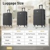 Vynxaria 3-Piece Hardshell Luggage Set: 20"+24"+28" with Double Spinner Wheels, Password Lock, Lightweight - 3 of 4