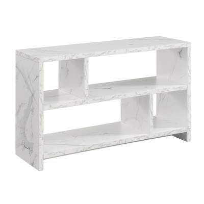 Northfield Console TV Stand for TVs up to 50" with Shelves White Faux Marble - Breighton Home