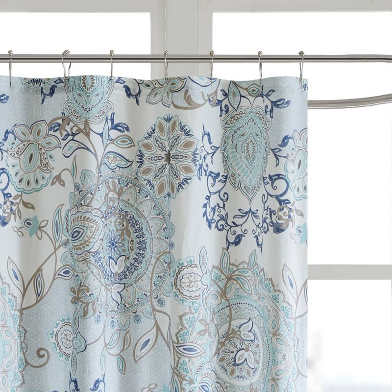 72"x72" Lian Printed Cotton Shower Curtain - Madison Park, 3 of 6