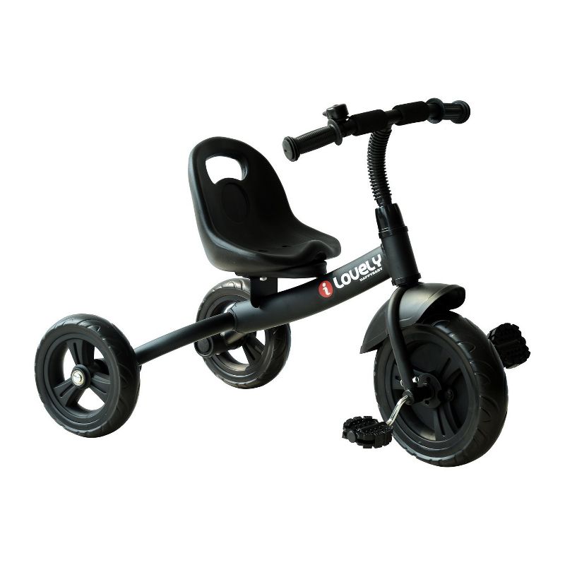 Qaba 3-Wheel Recreation Ride-On Toddler Tricycle With Bell Indoor / Outdoor  - Black, 1 of 10