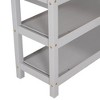 CAVINAS Twin Size Loft Bed with Desk Modern Pine Bed Frame with 4-layer Storage Shelf and Ladder for Bedroom - 3 of 4