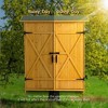56"L x 19.5"W x 64"H Outdoor Storage Shed with Lockable Door, Wooden Tool Storage Shed w/Detachable Shelves & Pitch Roof, Natural - 4 of 4