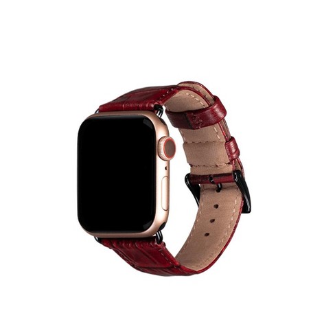 Leather 38mm/40mm Apple Band Croco Red Target