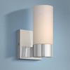 Minka Lavery Modern Wall Light Sconce Chrome Hardwired 4 1/2" Fixture Opal Glass for Bedroom Bathroom Vanity Reading Living Room - 2 of 2