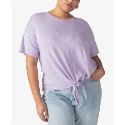 Sanctuary Clothing Womens Tie Front Basic T-Shirt