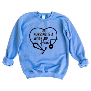 Simply Sage Market Women's Graphic Sweatshirt Nursing Is A Work Of Heart - 1 of 3