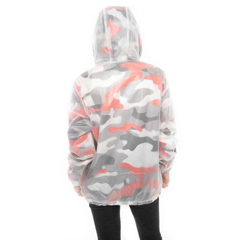 Members Only Women's Translucent Camo Print Popover Oversized Jacket, 5 of 6