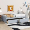 ALEXOUN Twin Size Bed Frame with Storage Drawers -Minimalist Rubber Wood Bed Frame Fits Bedroom,Guest Room,Nursery No Box Spring Needed - 2 of 4