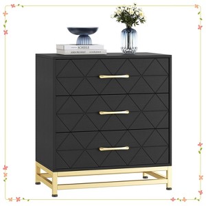 Jojoka Wooden Dresser for Bedroom, Dressers & Chest of Drawers with 3 Drawer, Wood nightstand for Storage and Organization - 1 of 4