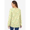 Woman Within Plus Size Perfect Printed Long-Sleeve V-Neck Tee - 3 of 4