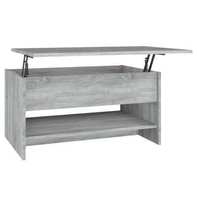 vidaXL Modern Coffee Table in Gray Sonoma, 49.6 Pounds, Spacious Design, Durable Engineered Wood, Easy Assembly