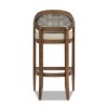 PAGED 43.5" High Bar Stools Set of 2 Modern Upholstered Counter Stools with Rattan Back and Wooden Legs for Dining Room - 3 of 4