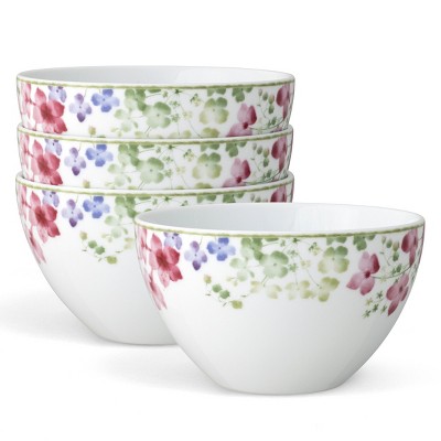 Noritake Bloomington Road Colorful Set of 4 Cereal Bowls