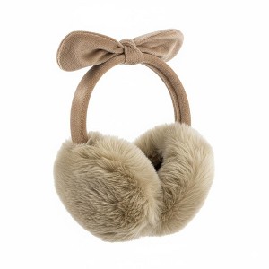 FAAYFIAN Women Winter Earmuffs Adjustable Ski Ear Covers with Cute Bow Fleece Lined Outdoor Warmers - 1 of 4