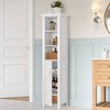 RiverRidge Home Somerset Single Door Tall Bathroom Cabinet Storage Organizer with Shelves White - 2 of 4