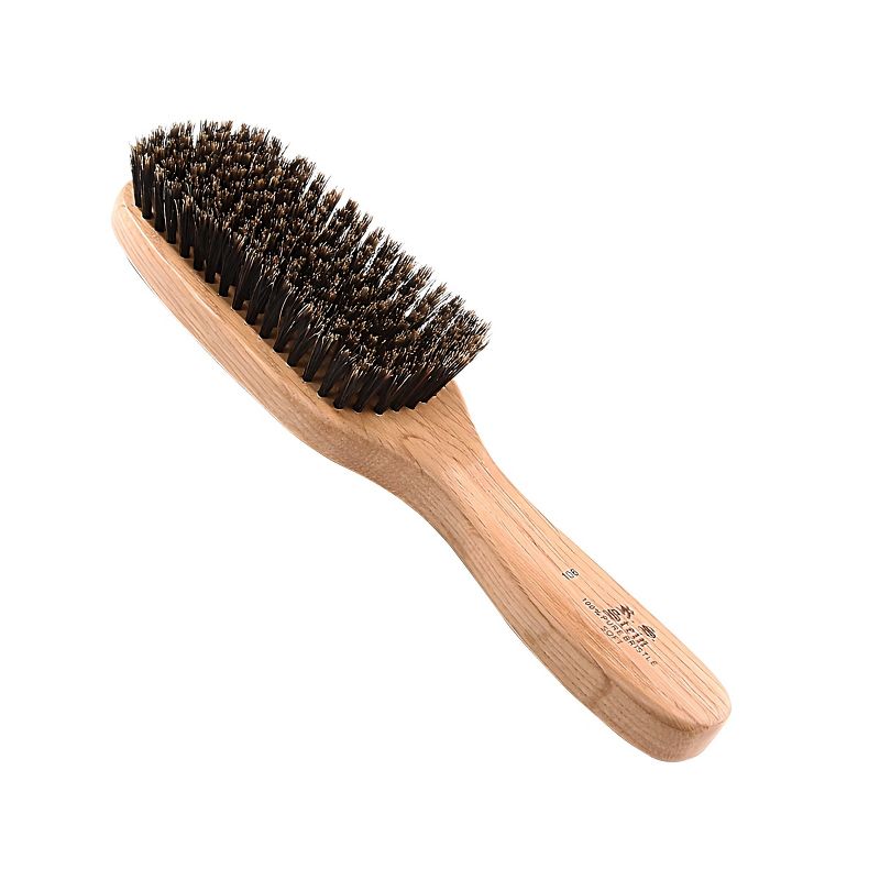 Bass Brushes - Men's Hair Brush Wave Brush with 100% Pure Premium Natural Boar Bristle SOFT Natural Wood Handle 9 Row/Wave Style Oak Wood, 3 of 6