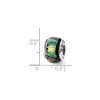 Black Bow Jewelry Green Hued Dichroic Glass Sterling Silver Bead Charm - 2 of 3