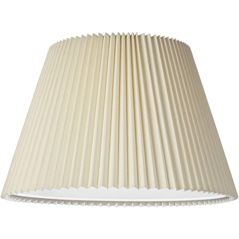 Springcrest Empire Lamp Shade Ivory Knife Pleated Large 11" Top x 18" Bottom x 12" High Spider Replacement Harp and Finial Fitting, 4 of 8