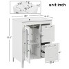 Bathroom Floor Cabinet,MDF Bathroom Vanity Cabinet With Sink And Adjustable Shelf And Drawers,Bathroom Storage Cabinet-Cuddlewood - 4 of 4