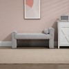 Boucle Bench,Upholstered Bench,Shoe Bench,Modern Ottoman Bench,Vanity Stools,End Of Bed Bench,Footrest For Bedroom,Living Room,Hallway-Cuddlewood - 2 of 4