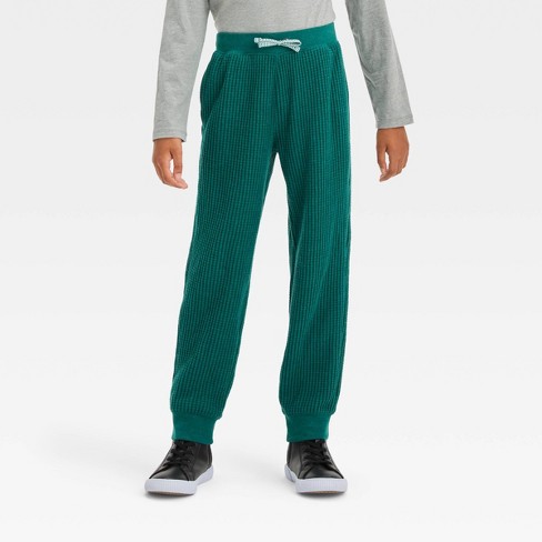 Boys' Thermal Knit Jogger Pants - Cat & Jack™ Green Xl : Target