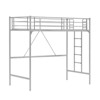 Karl Home Black Loft Bed Full Size with Flat Rungs for Adults, Kids and Young Teens, No Box Spring Required - 3 of 4
