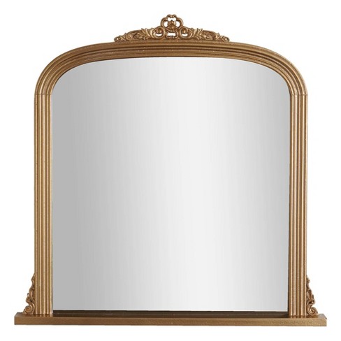 20 X 21 Arch Ornate Accent Wall Mirror Antique Brass - Head West : Target