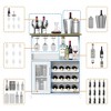 3-Tier Wine Bar Cabinet with Detachable Wine Rack and Storage Space - 3 of 4