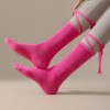 Anna-Kaci Women's 2-Pack Over-the-Calf Grip Socks with Ribbon Tie and Non-Slip Sole for Barre Pilates Yoga - 3 of 3