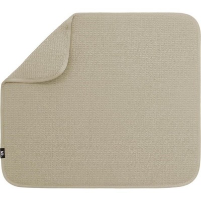 LunaLulinlk Dish Drying Mat, 16” x 18”, Absorbent Microfiber Kitchen Counter Mat, Dish Drying Pad Pure Cashmere
