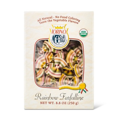 Torino Organic Rainbow Farfalline Pasta - 8.8oz