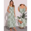 INSPIRE CHIC Women's Square Neck Sleeveless Elastic Waist A-Line Maxi Dress - 2 of 4