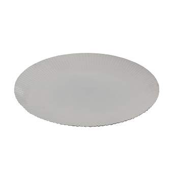 Split P White Corrugated Platter 16"