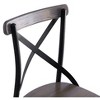 Nordlys Set of 2 Metal and Gray Wood Dining Chairs Industrial Style Dining Room - 3 of 4