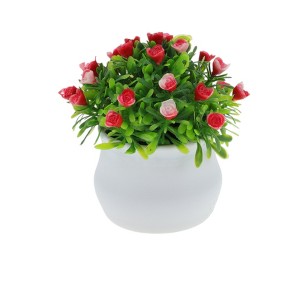 Unique Bargains Faux Plants Solid Rose Plastic 4.72"x4.72"x4.72" 1 Pcs - 1 of 4