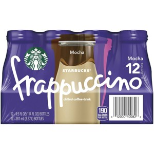 Starbucks Frappuccino Mocha Coffee Drink - 12pk/9.5 fl oz Bottle - 1 of 3