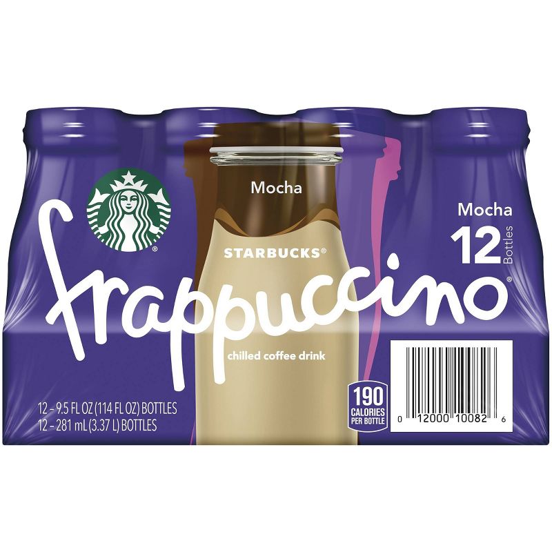 Starbucks Frappuccino Mocha Coffee Drink - 12pk/9.5 fl oz Bottle, 1 of 5