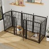 8 Panels Metal Dog Pen Pet Dog Fence Outdoor Exercise Pen with Doors, Heavy Duty Dog Fence Puppy Pen - 2 of 4
