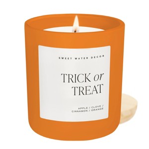 Sweet Water Decor Trick or Treat 15oz Orange Matte Jar - 1 of 3