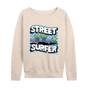 Women's - Disney - Toy Story Lightweight French Terry Wide Neck Long Sleeve Shirt - 1 of 4