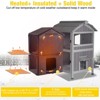 Aivituvin 2-Story Heated Cat House with Liner | Weatherproof Cat Shelter-AIR94-IN-HP - 2 of 4