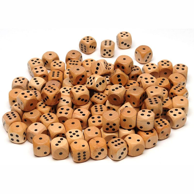 WE Games Wooden Dice with Rounded Corners - 100 Bulk Pack, 1 of 4