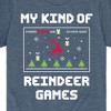 Boys' - Instant Message - My Kind Of Reindeer Games Christmas Short Sleeve Graphic T-Shirt - 2 of 4