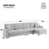 TiramisuBest 119*55" Oversized L-Shaped Sectional Sofa, 5-Seat Chenille Couch with Chaise & 2 Pillows, Light Gray - 4 of 4
