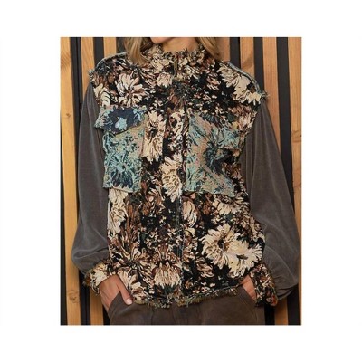 Women's High Neck Jacquard Shacket - POL
