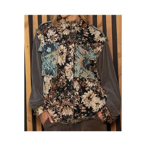 Women's High Neck Jacquard Shacket - POL - 1 of 4